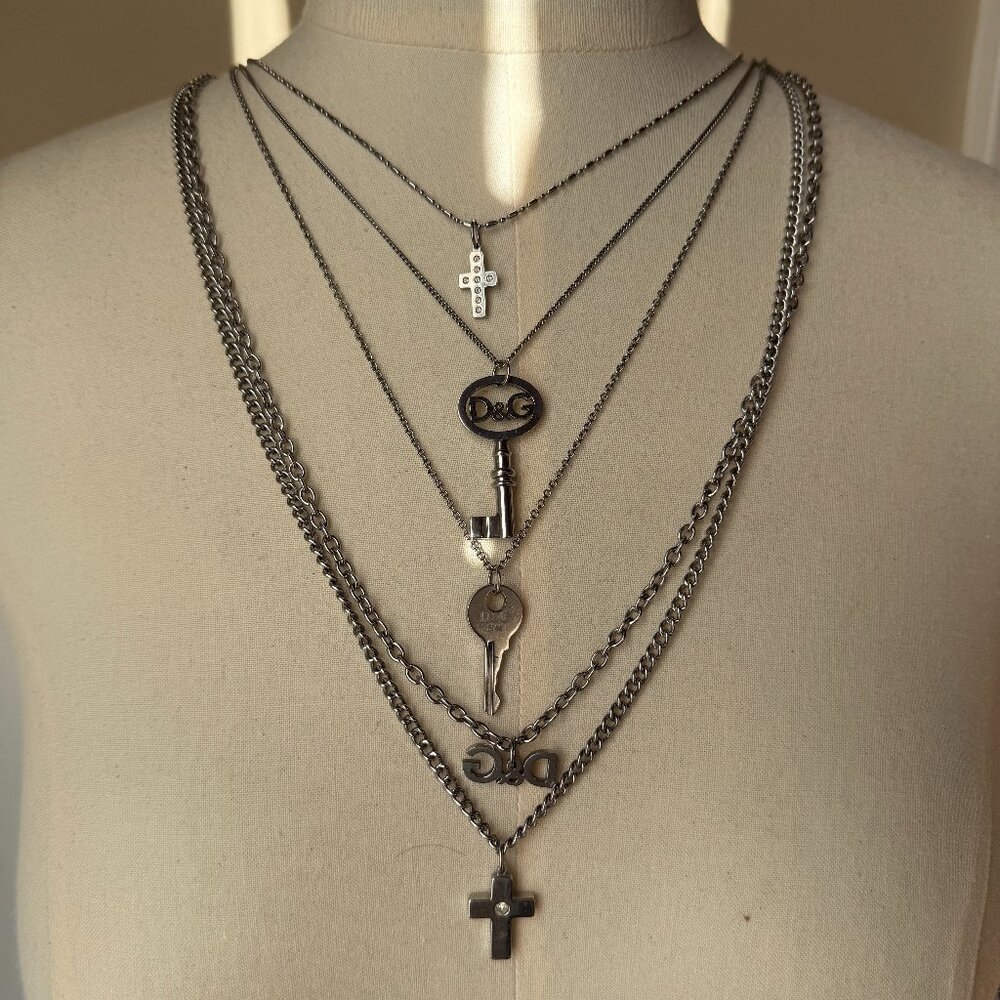 Dolce & Gabbana Layered Necklace - Stainless Steel - Vintage from 2006
